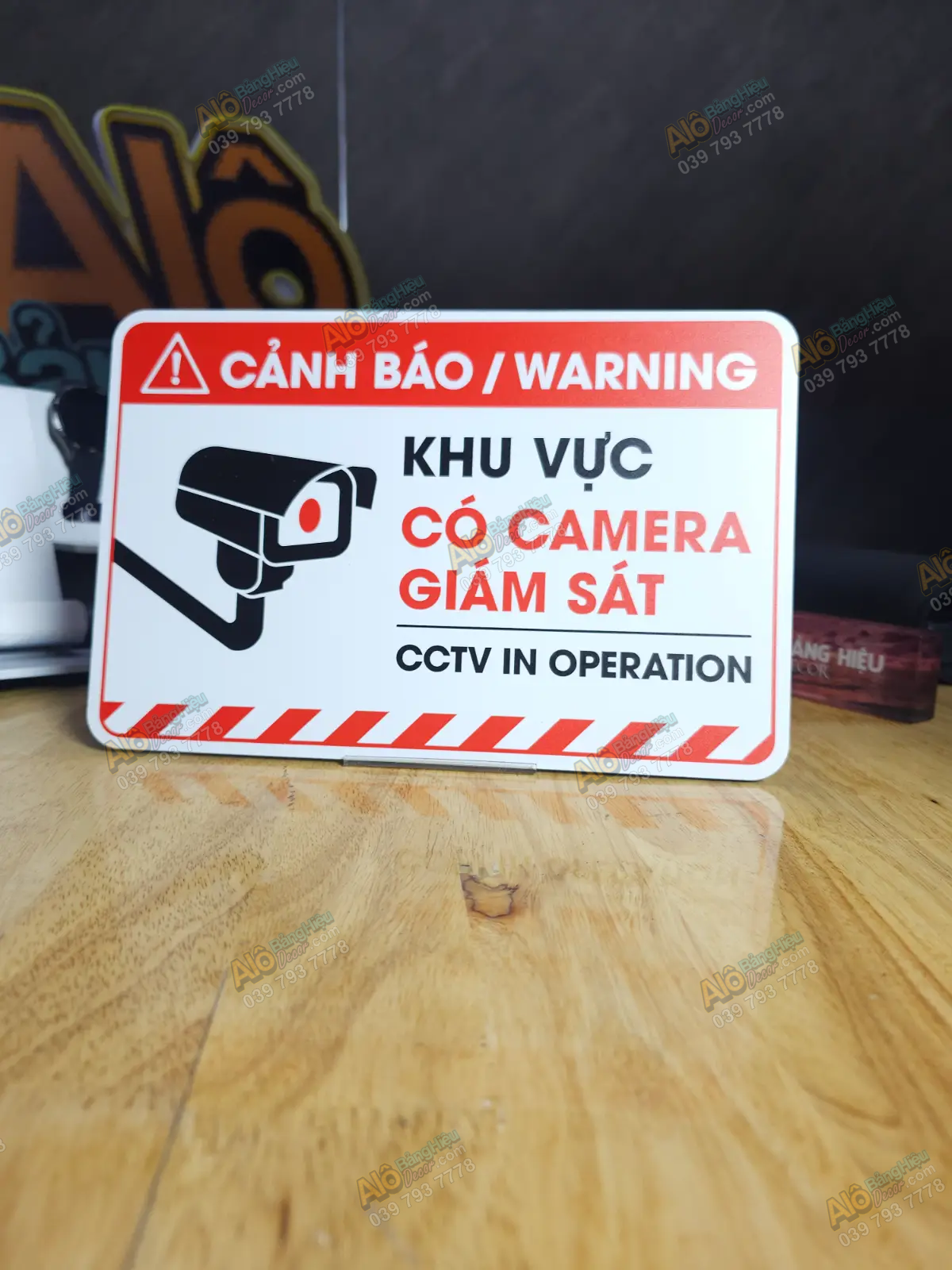 Bảng Cảnh Báo CCTV Chống Nước, Bền Đẹp Ngoài Trời